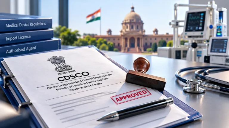 CDSCO approved medical device registration certificate with import licence and authorised agent files