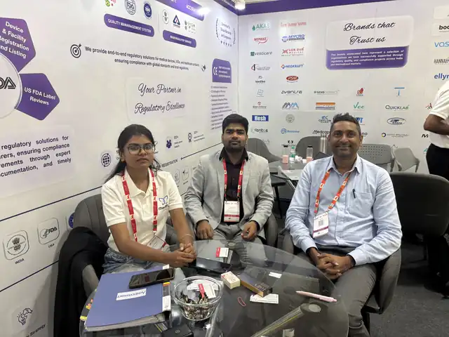 Medfins International regulatory consultants at the Medicall Chennai 2026 expo